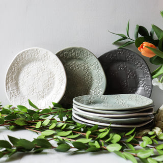 Vintage Lace Salad Plate - Moss
