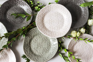 Vintage Lace Salad Plate - Gunmetal