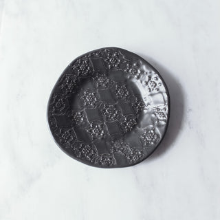 Vintage Lace Salad Plate - Matte Black