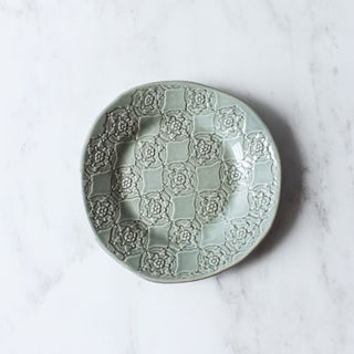 Vintage Lace Salad Plate - Moss