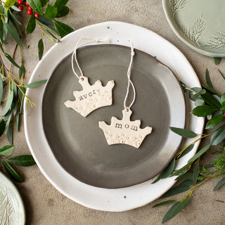 Personalized Lace Crown Ornament