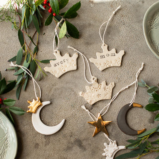 Personalized Lace Crown Ornament