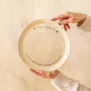 Personalized Cookies for Santa Plate
