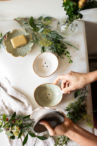 Evergreen Soap Dish - White