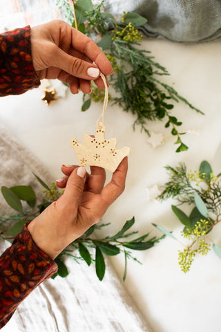 Lace + Gold Crown Ornament