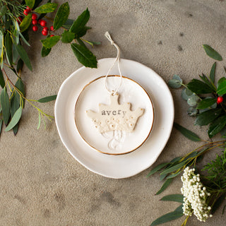Personalized Lace Crown Ornament