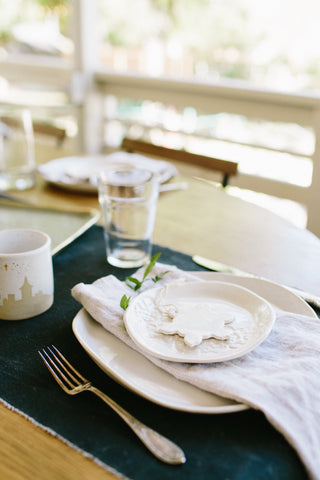 Lace Dessert Plate - White