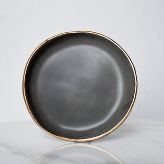 Gold Rim Ring Dish - Gunmetal