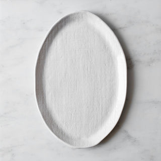 Linen Piatra Platter - White