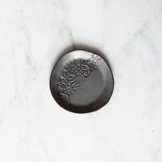 Lace Dessert Plate - Gunmetal