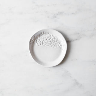 Lace Dessert Plate - White