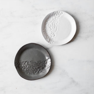 Lace Dessert Plate - White