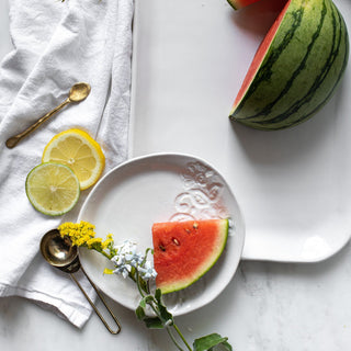 Lace Dessert Plate - White