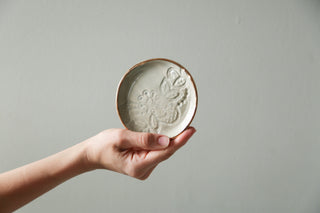 Gold + Moss Lace Ring Dish