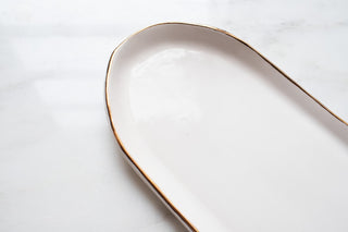 Serving Tray - Gold Rim