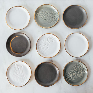 Gold Rim Ring Dish in Gunmetal