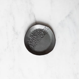 Lace Dessert Plate - Gunmetal