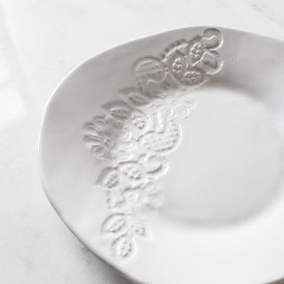 Lace Piatra Salad Plate - White