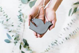 Gunmetal Dove Ornament