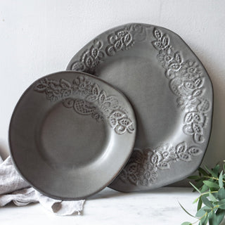 Lace 2 Piece Plate Set - Gunmetal