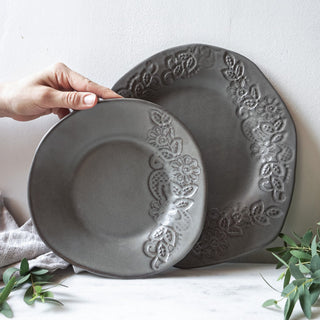 Lace 2 Piece Plate Set - Gunmetal