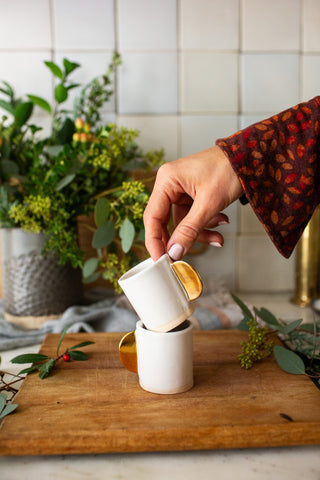 Gold Handle Espresso Cups