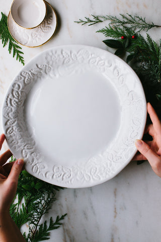 Lace Pie Dish - White