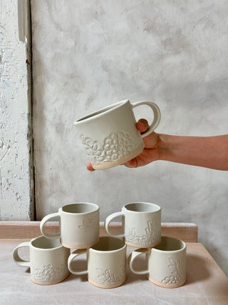 Cream Lace Mug