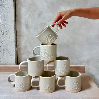Cream Lace Mug
