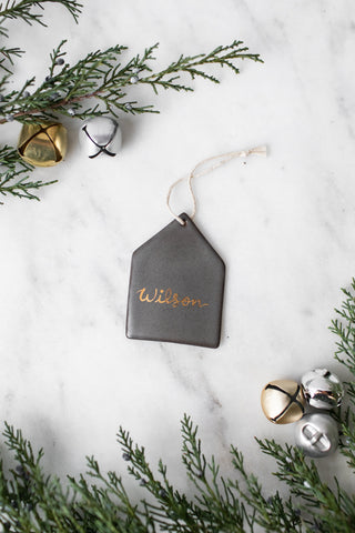 Personalized Home Ornament - Gunmetal