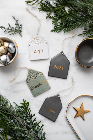 Personalized Home Ornament - Gunmetal