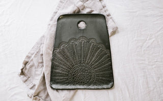 Lace Cheeseboard - Gunmetal