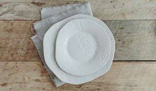 Lace 2 Piece Plate Set - White