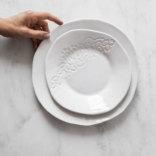 Lace Piatra Salad Plate - White