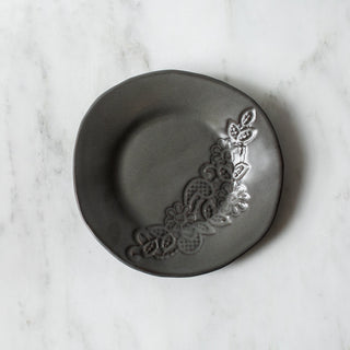 Lace Salad Plate - Gunmetal