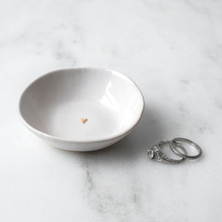 gold heart ring bowl