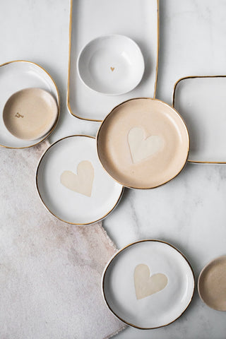 gold heart ring bowl