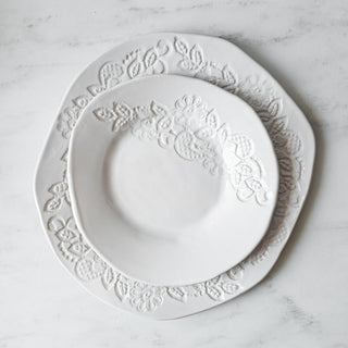 Lace Piatra Salad Plate - White