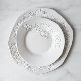 Lace Piatra Dinner Plate - White