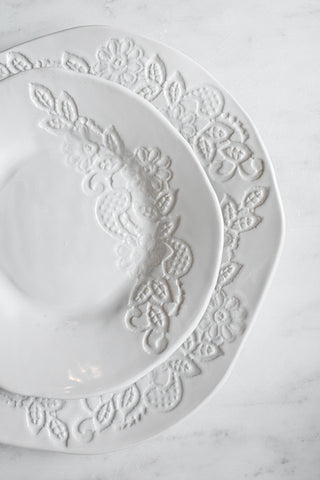 Lace Piatra Dinner Plate - White