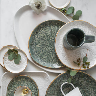 Smooth Piatra Platter - White