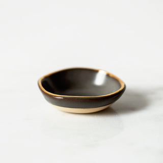 Gold Rim Ring Bowl - Gunmetal