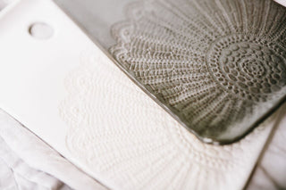 Lace Cheeseboard - Gunmetal