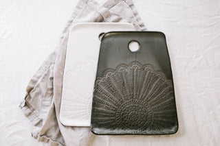 Lace Cheeseboard - Gunmetal